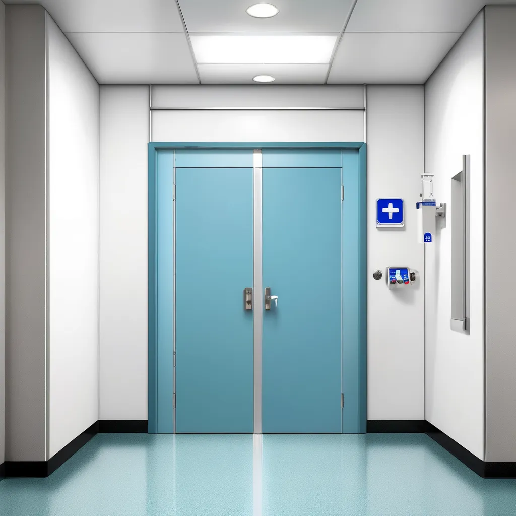 Single Leaf Shutter Clean Room Door: GI Powder Coated